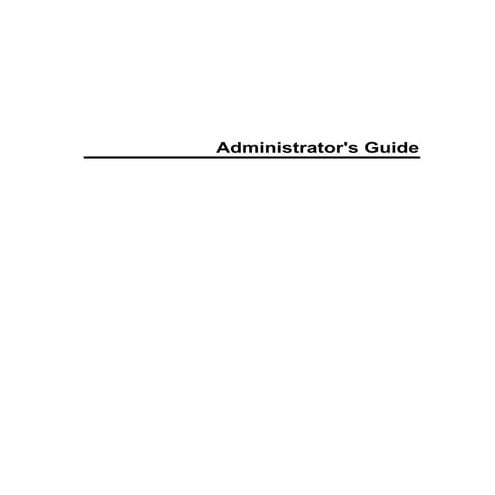 Administrator guide