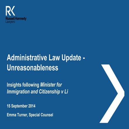 Adminstrative Law Update - Unreasonableness