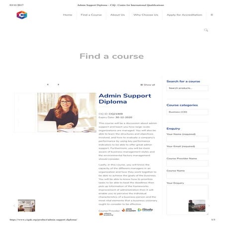 Admin Support Training - Course Gate | PDF