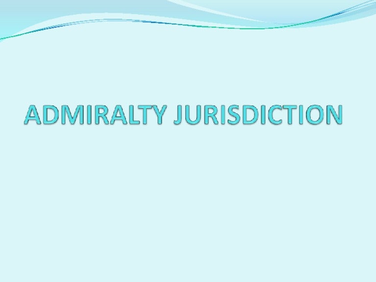 Admiralty jurisdiction