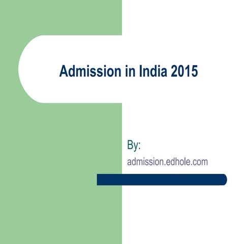 Admission in India