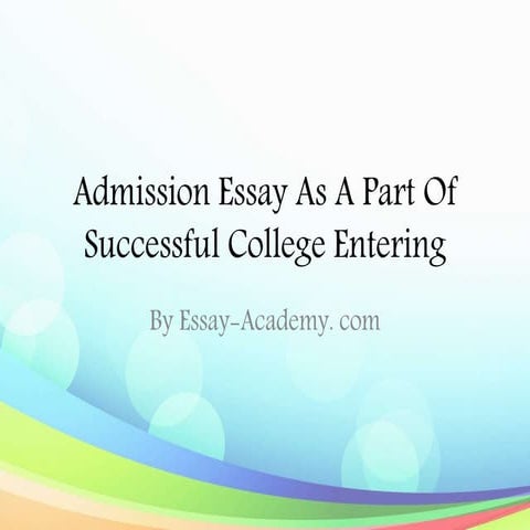 Admission essay