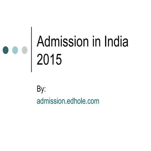 Admission in india