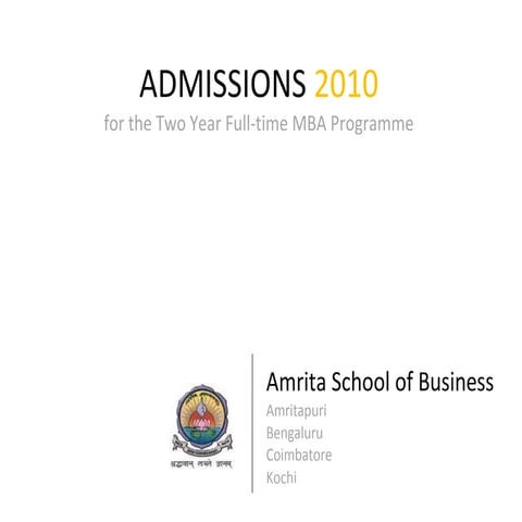 Admissions 2010