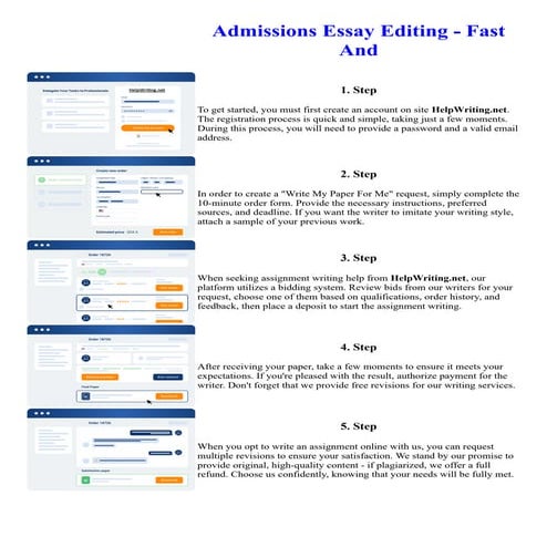 Admissions Essay Editing - Fast And. Online assignment writing service.