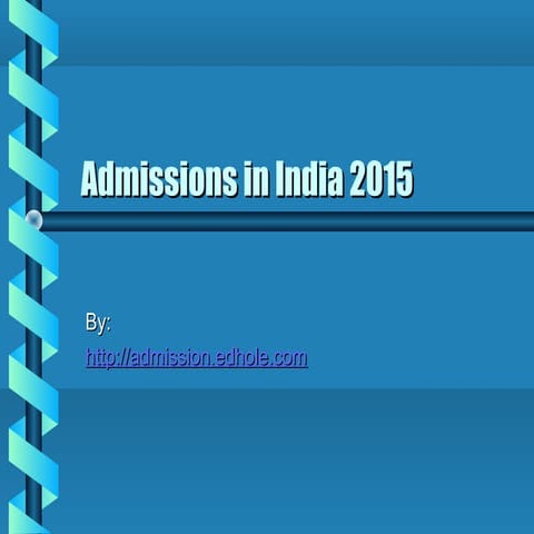 Admissions in india 2015