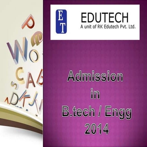 Admission to b.tech 2014