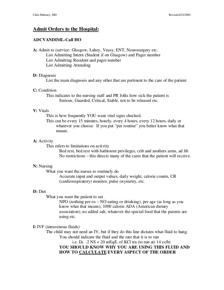 Writing admission orders picture