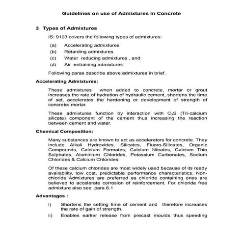 Admixtures in concrete | PDF