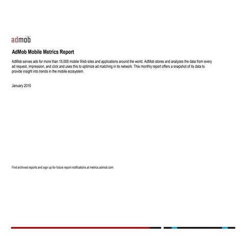 AdMob Mobile Metrics Report - January 2010