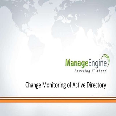 Change Monitoring of Active Directory | PPTX | Operating Systems ...