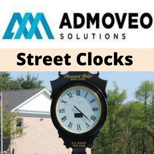 Admoveo solutions street clocks for sale PDF