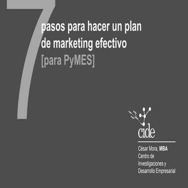 Plan de marketing para pymes
