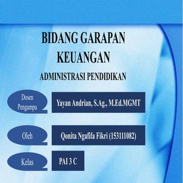 bidang garapan keuangan administrasi pendidikan