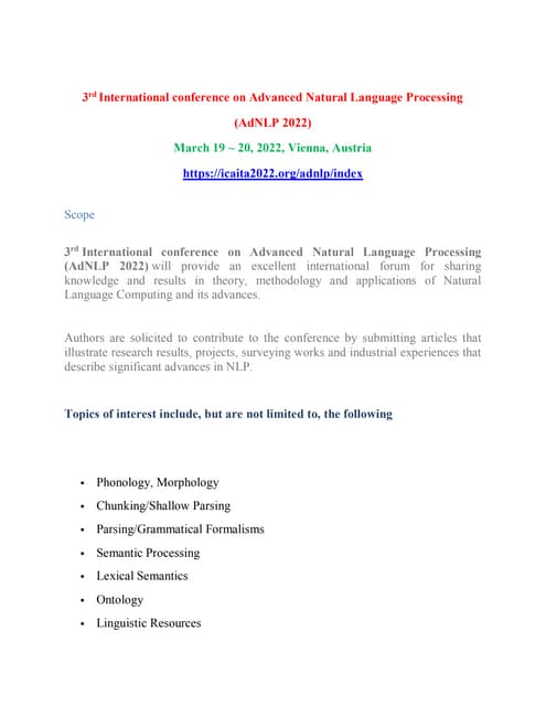 3rd International Conference On Nlp Information Retrieval Nlpi 2022 Pdf 3rd International Conference On Nlp Information Retrieval Nlpi 2022 Pdf