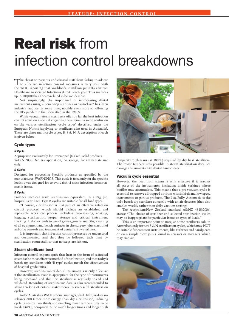 The Real Risk from Infection control breakdowns