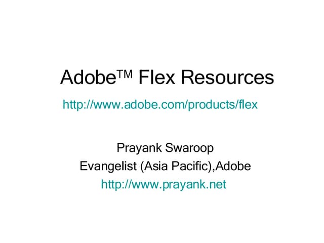 Adobe Flex Resources