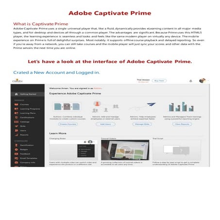 Adobe Captivate Prime-Basics