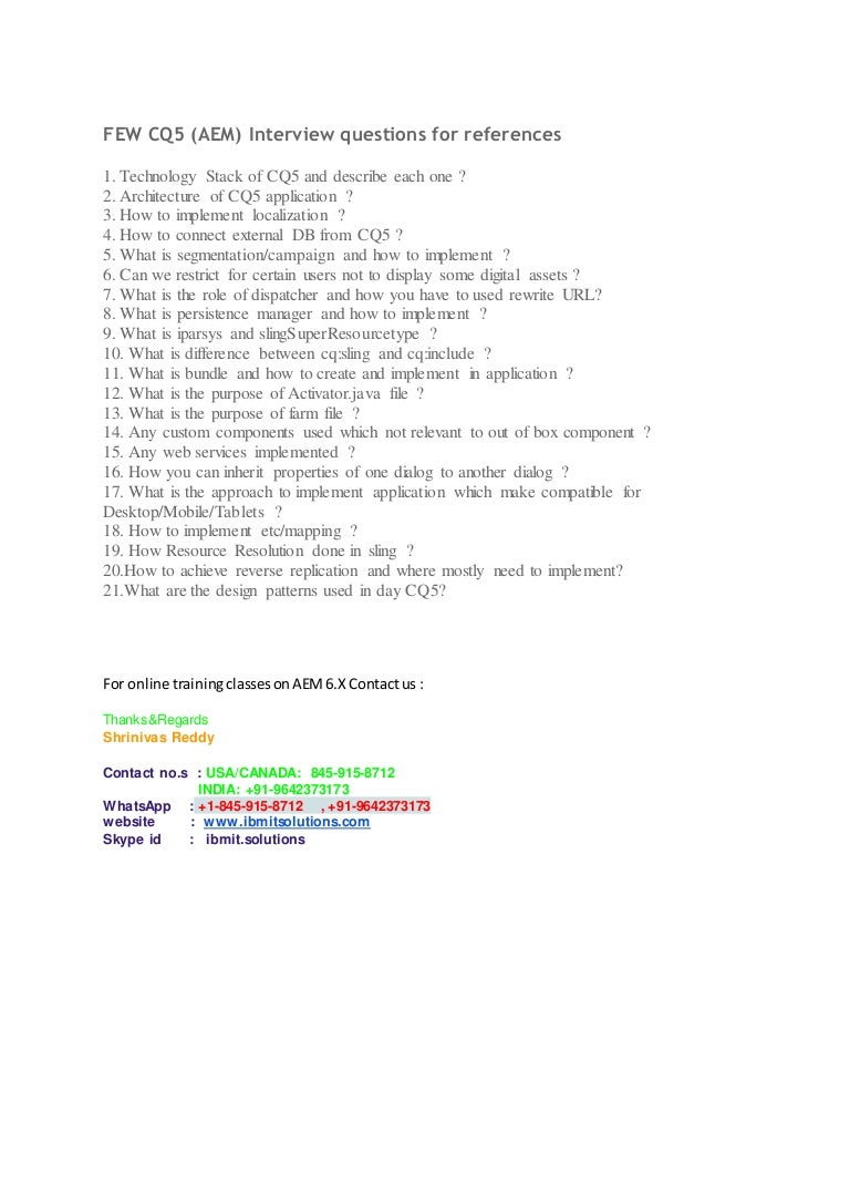 Aem Sample Resumes Aem Sample Resumes