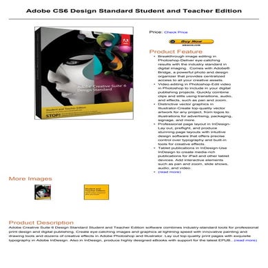 Adobe Photoshop Cs6 Extended Student And Teacher Deutsch Adobe cs6 design standard student and teacher edition | PDF