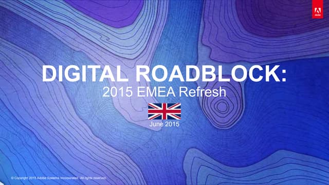 Adobe Digital Roadblock Report 2015 - UK