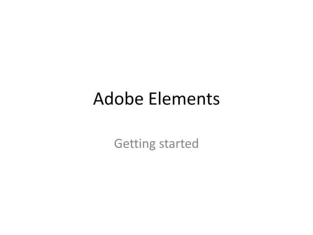Adobe elements