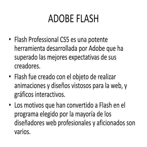 Elementos de adobe flash | PPS