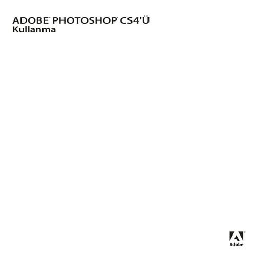 Adobe photoshop CS4 Türkçe Açıklamalı Kitap