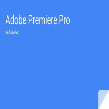 Adobe premiere pro | PDF