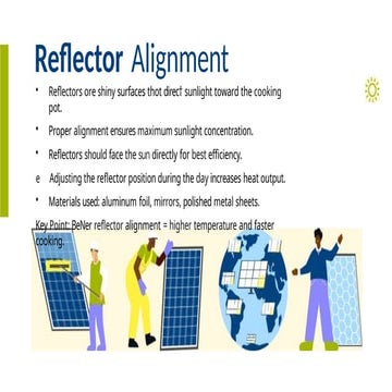 Solar Power Meeting presentation, reflector alignment 2 | PPTX