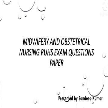 Bsc nursing 4th year OBSTETRICS AND GYANACOLOGY MAIN EXAM QUESTIONS PAPER