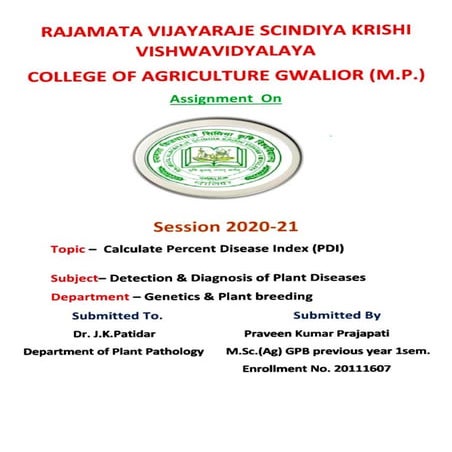 Calculate percentage disease index