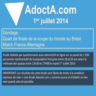 AdoctA - Sondage - Le match France ...