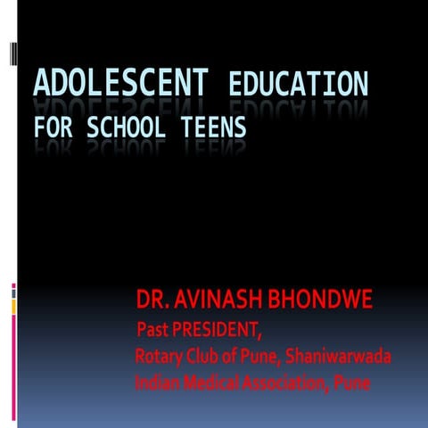 Adolescent education & awareness
