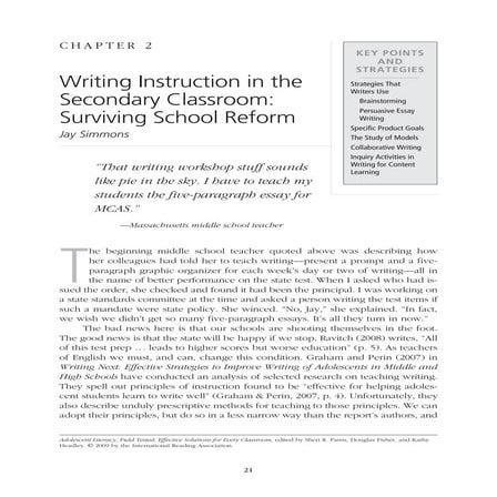 Adolescent literacy chapter 2