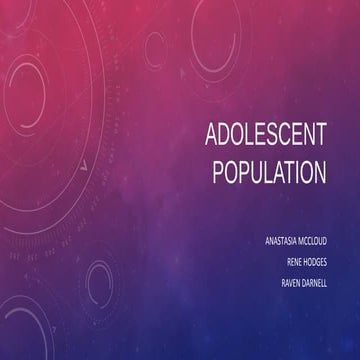 Adolescent population final 2015