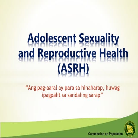 adolescent reproductive health discussion to the senior high schools