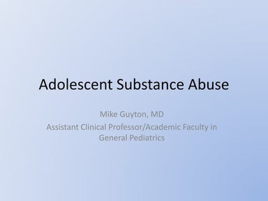 Adolescents and substance abuse ucaya