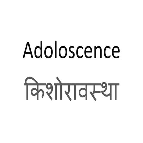 Adoloscence