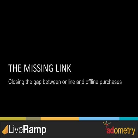 Adometry - LiveRamp Webinar Deck: The Missing Link