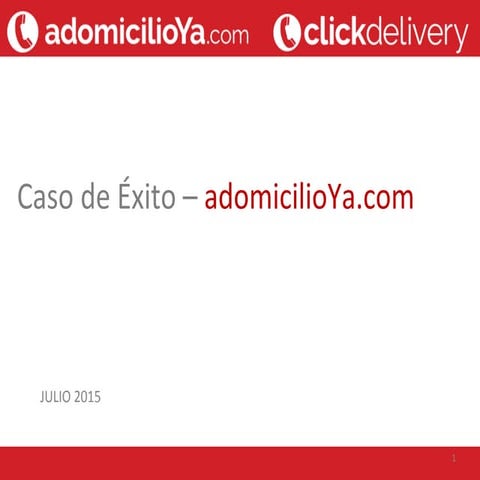 Caso de éxito de e commerce - @adomicilioya 
