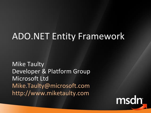 ADO.NET Entity Framework