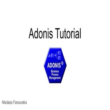 Adonis Tutorial modelamiento de procesos productivos y administrativos ...
