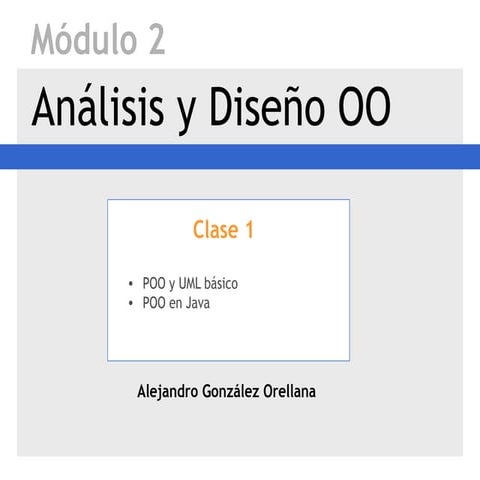 Análisis y Diseño OO 1