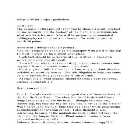Adopt-a-Plant Project guidelinesOverviewThe purpose of this.docx