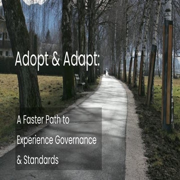 Adopt & Adapt: A Faster Path to Experience Governance & Standards