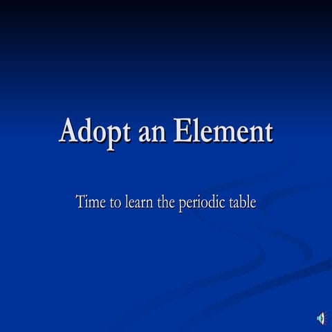 Adopt an element info sheet | PAGES