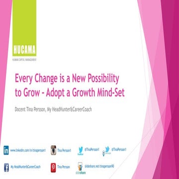 Every Change is a New Possibility to Grow - Adopt a Growth Mind-Set