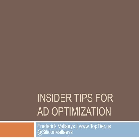 Insider Tips for AdWords Ad Optimization