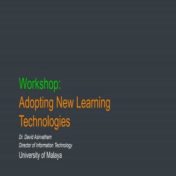 Adopting New Learning Technologies 